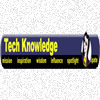 Girl with black and gold and yellow tech banner