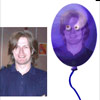 Plain headshot of a guy turns into a bouncing googly-eyed balloon.