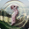 Falling statue